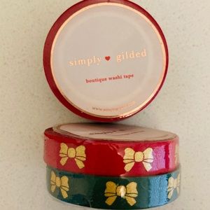 2 Sets 0f Simply Gilded Washi Tape - Puffy Bow Red